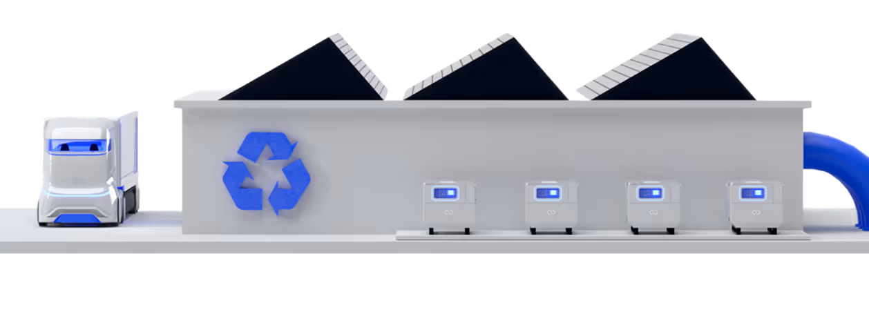 A white and blue machine with a blue handle.