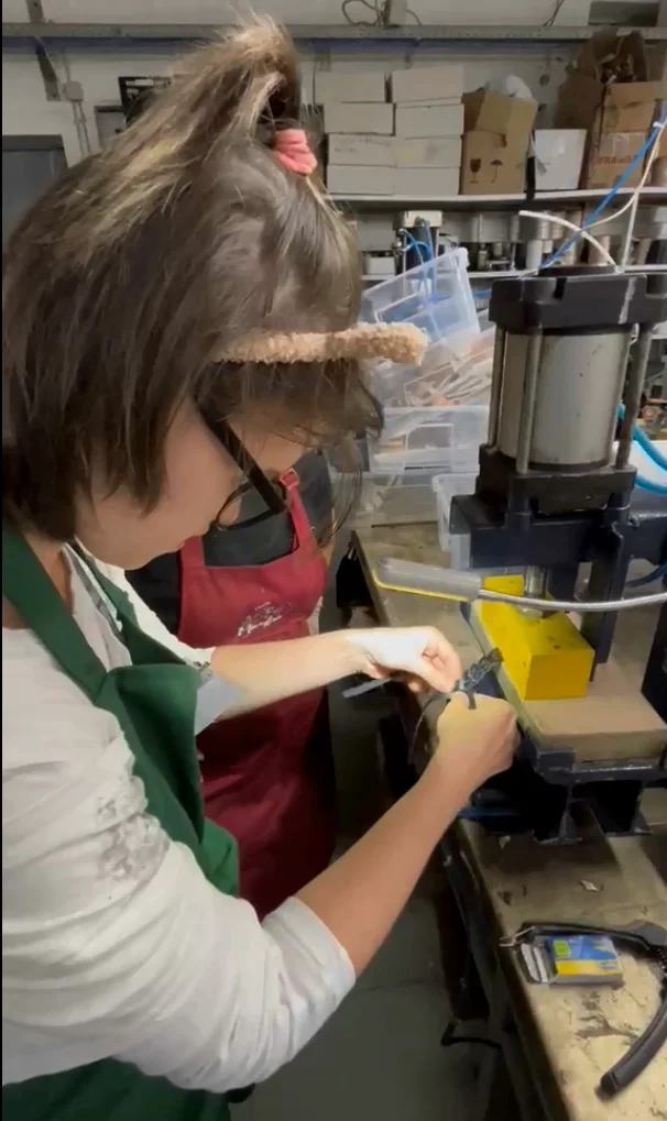 young people produce packaging materials