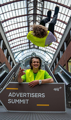 Man doing flip, sign jugglers, 2 man, belgium, station