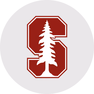 Block-style red letter S with a white silhouette of a pine tree inside on a light gray circle.