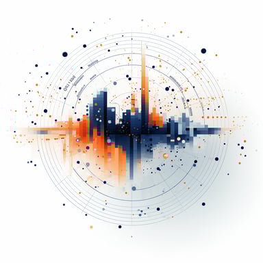 hightech data encryption around a cityscape