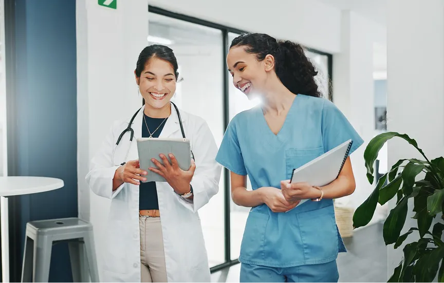 image of a doctor talking to a patient