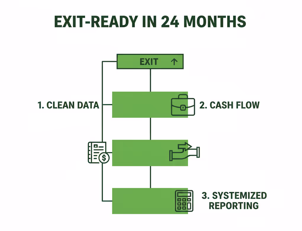 Exit-Ready in 24 Months: The Finance-First Systems That 6x Your Valuation Multiple.