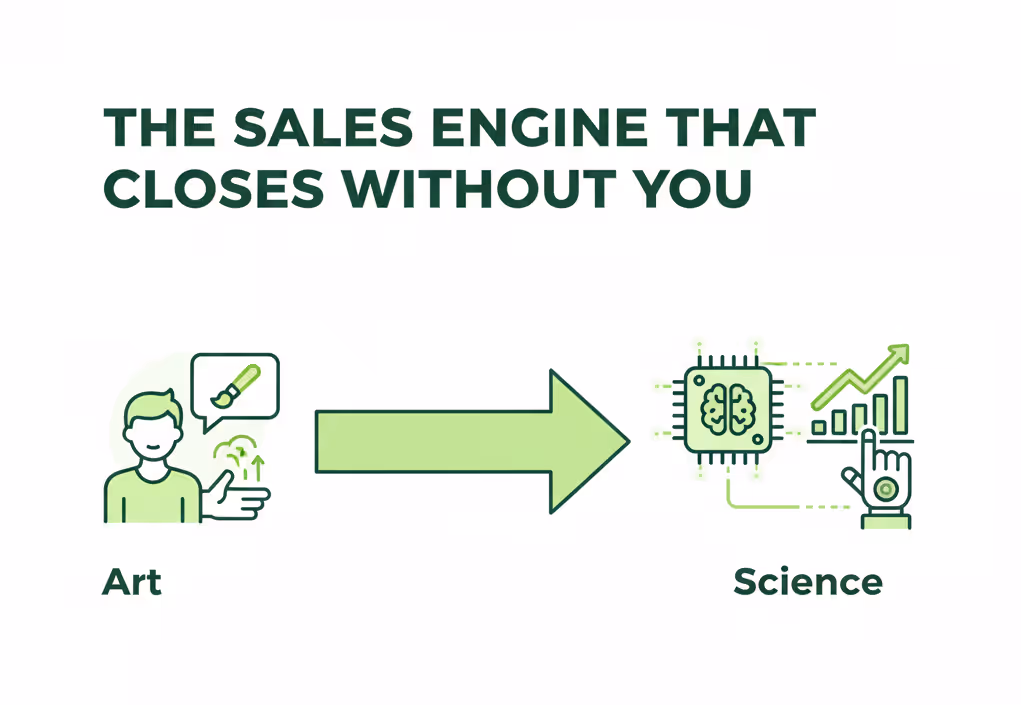 AI-powered sales systems blueprint showing how to achieve predictable revenue and a scalable sales engine.