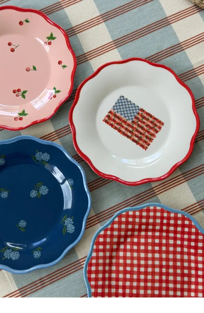 Americana Melamine Dessert Plates