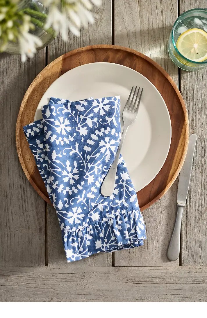 Americana Ruffle Cotton Napkins