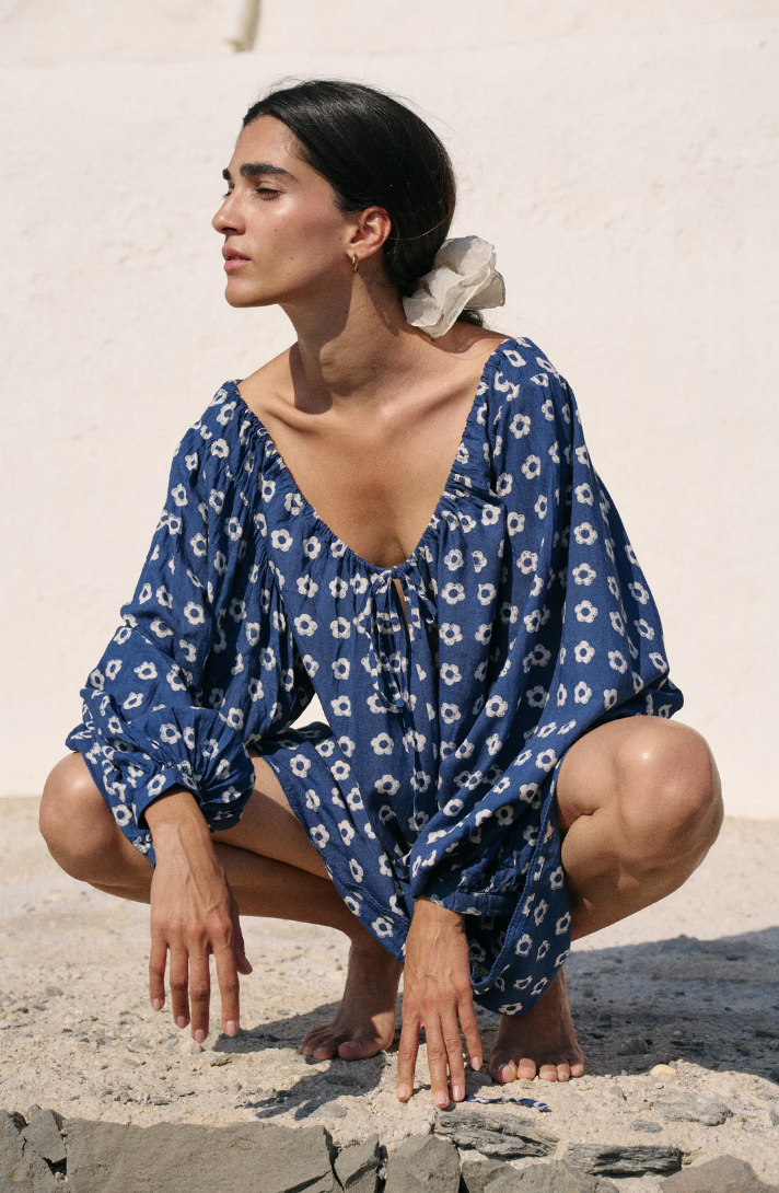 daugters of india — Zahra Mini Dress in Indigo