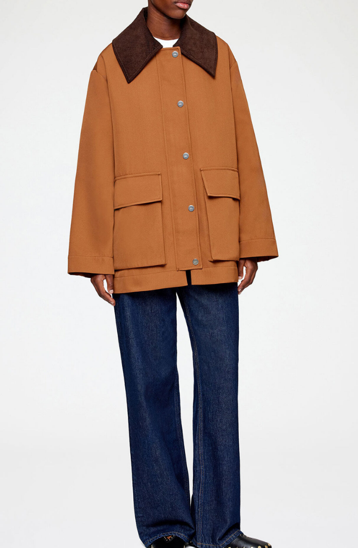 Jacket in Brown Twill