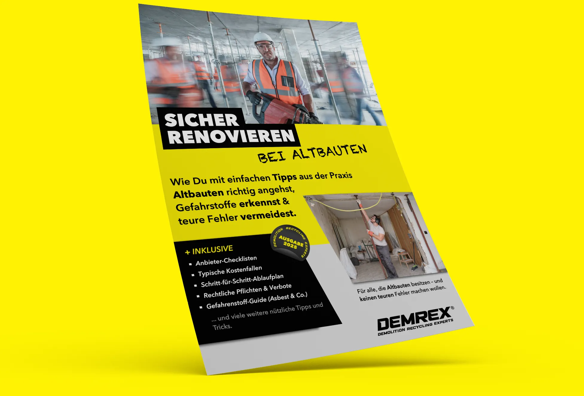 Ratgeber für sicheres Renovieren und Abbrucharbeiten