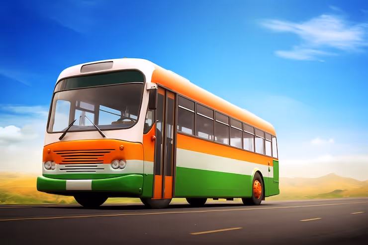 India republic day celebration with 3d bus