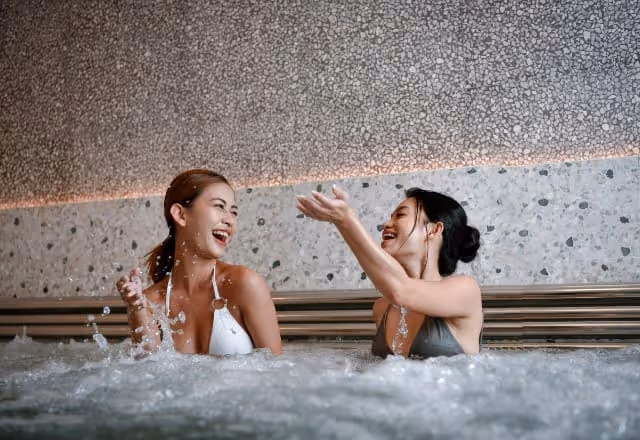 A person receiving a spa treatment