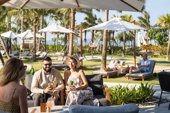 "Modern Western restaurant in Hoi An offering gourmet burgers, steaks, and pasta dishes in a stylish setting with indoor and outdoor seating options."