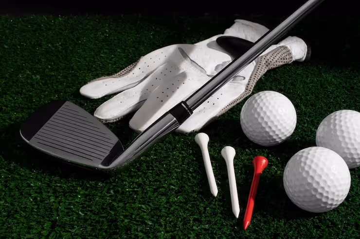 View of golf sport equipment