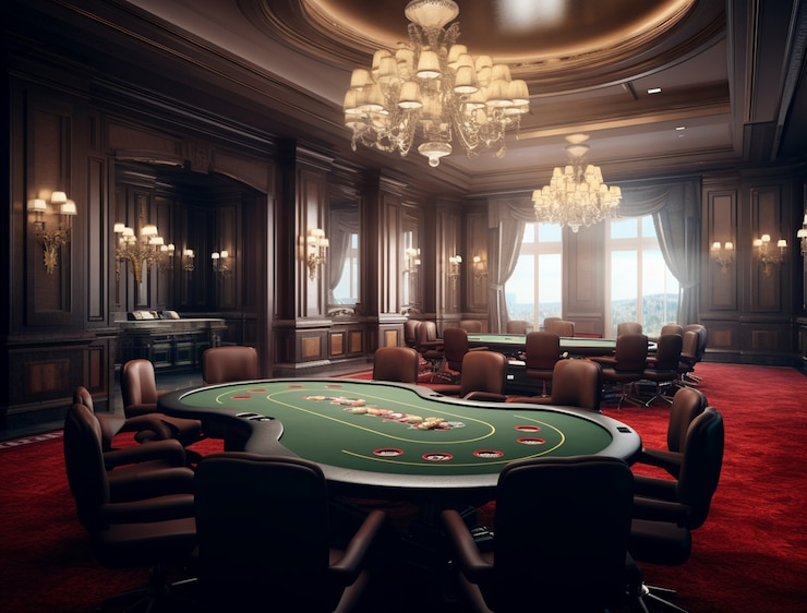 View of game and gambling table at a casino