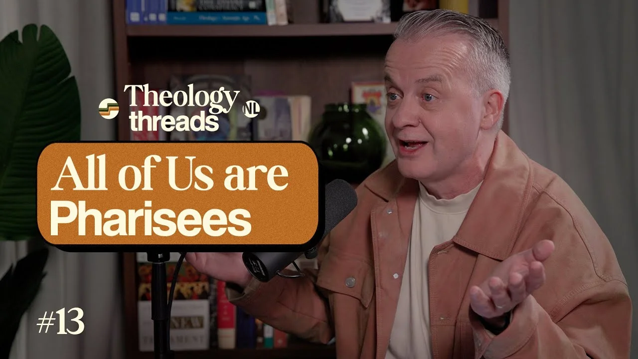 Theology Threads podcast episode about Pharisees with speaker.