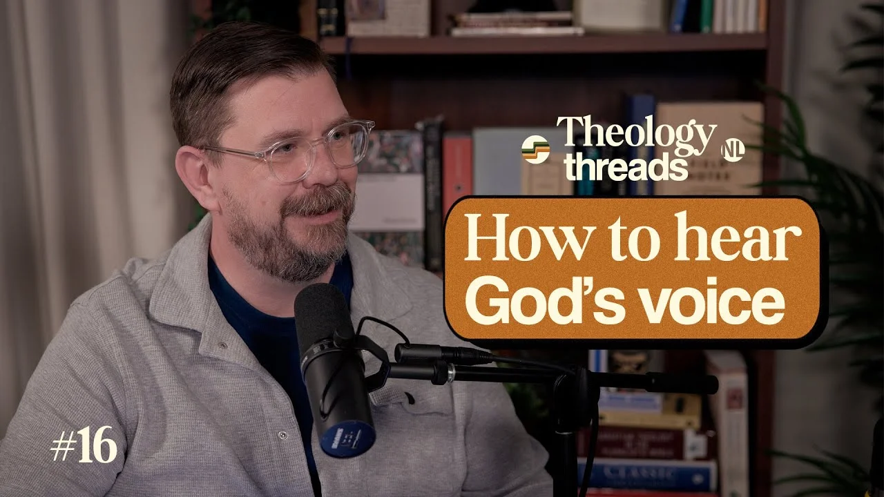 Theology Threads podcast host discussing how to hear God's voice.