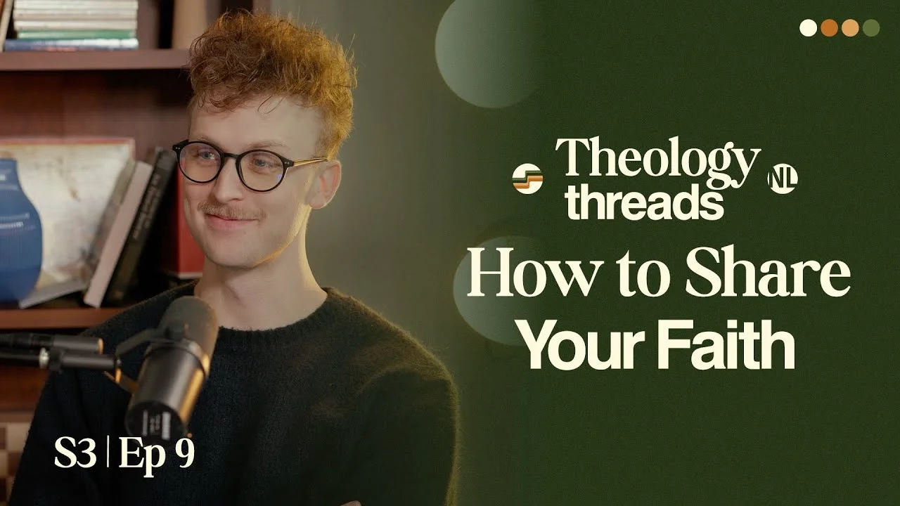Theology Threads podcast host discussing how to share your faith.