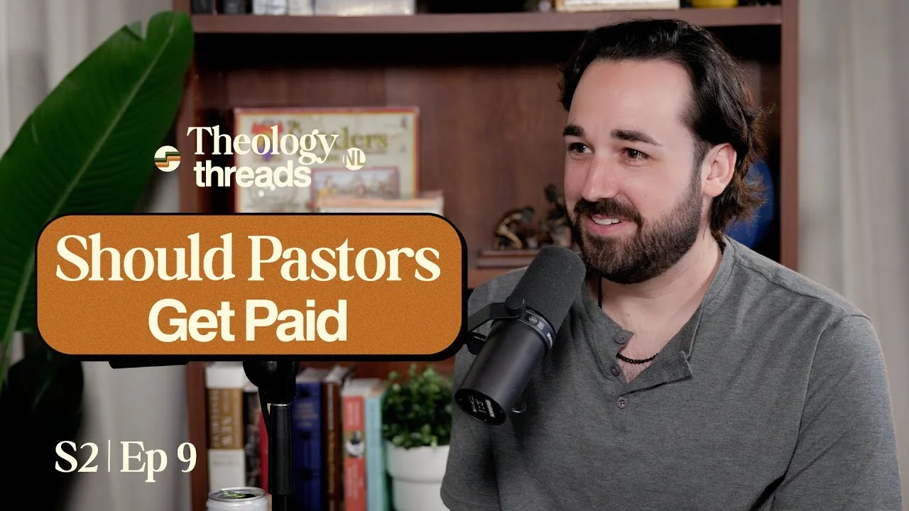 Theology Threads podcast host discussing pastor compensation.