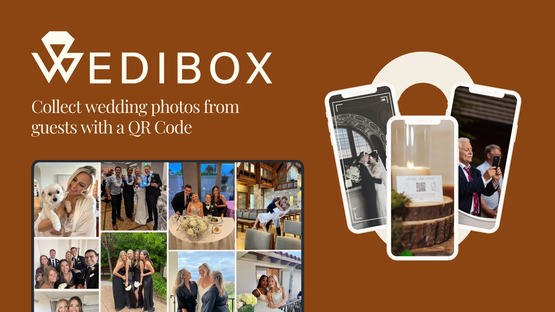 Wedibox digital album showcasing wedding memories, featuring organized and beautifully preserved photos for easy access and sharing.