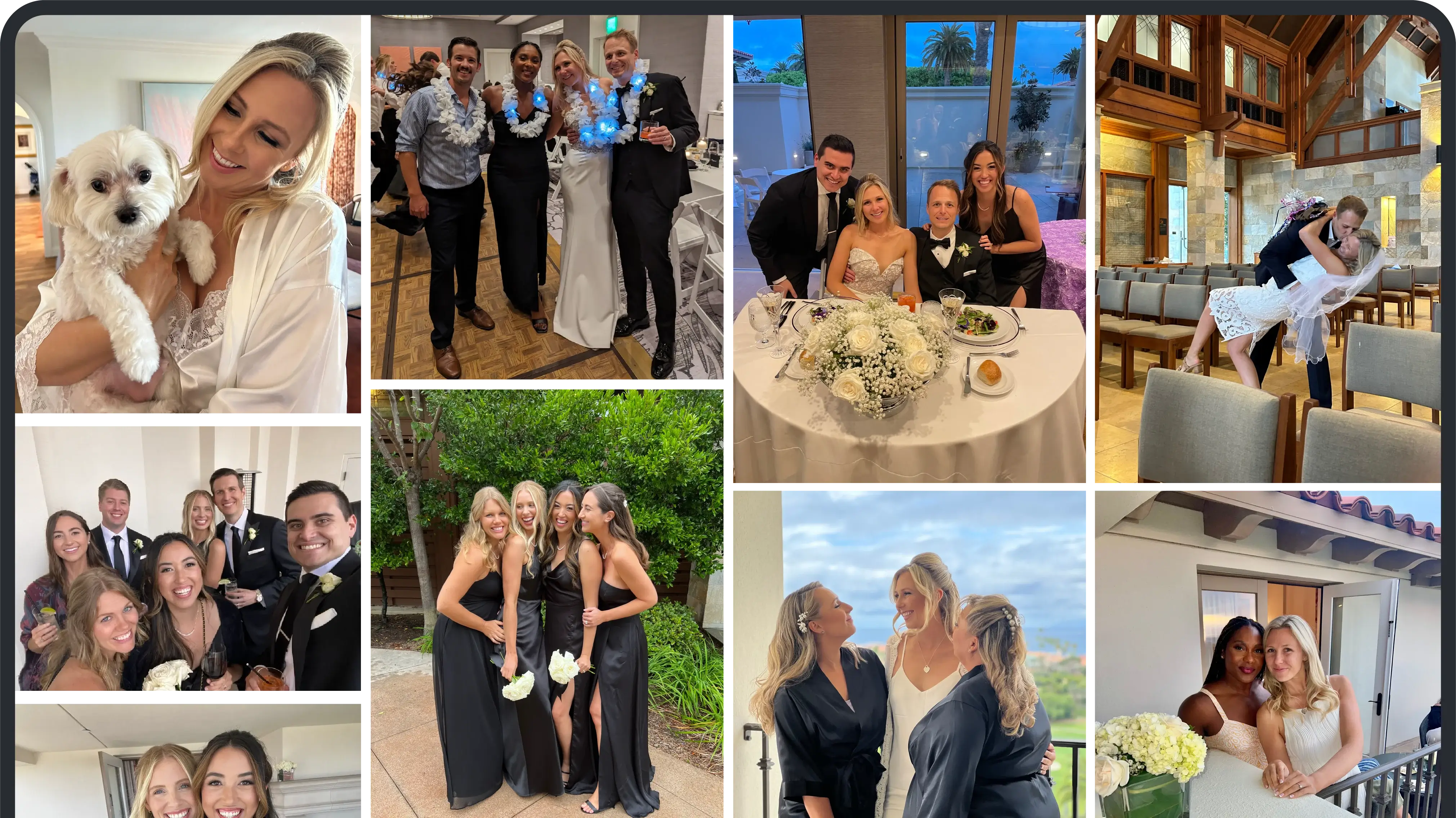 Wedibox photo gallery showing guest uploaded wedding photos