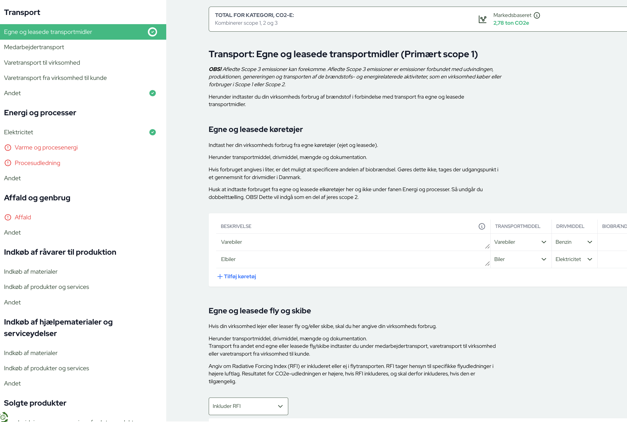 Dashboard mockup