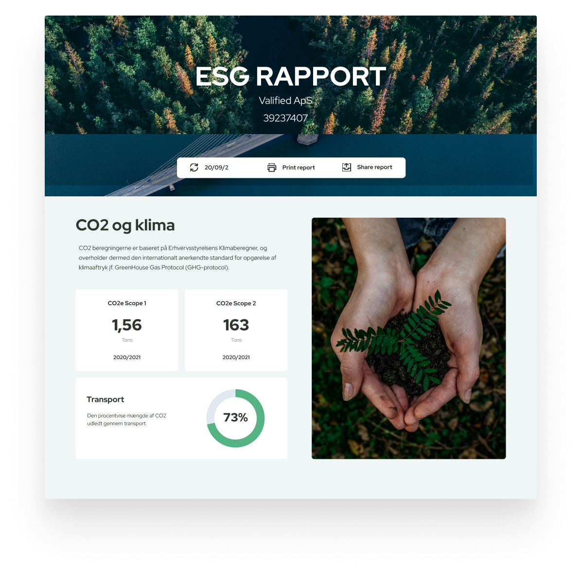 Dashboard mockup