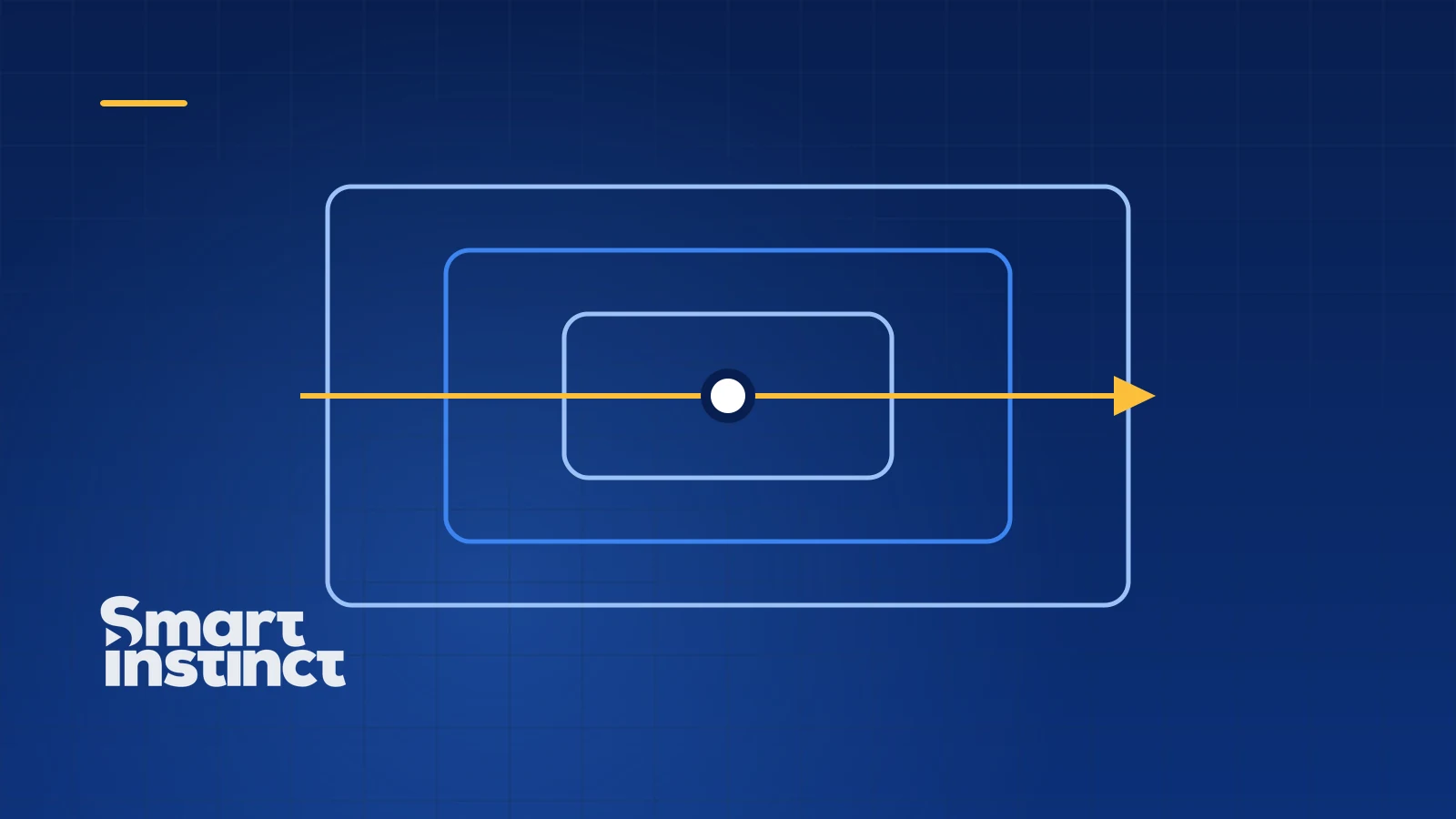 Abstract diagram of a gold line passing out through three nested boundaries, illustrating data leaving every layer.