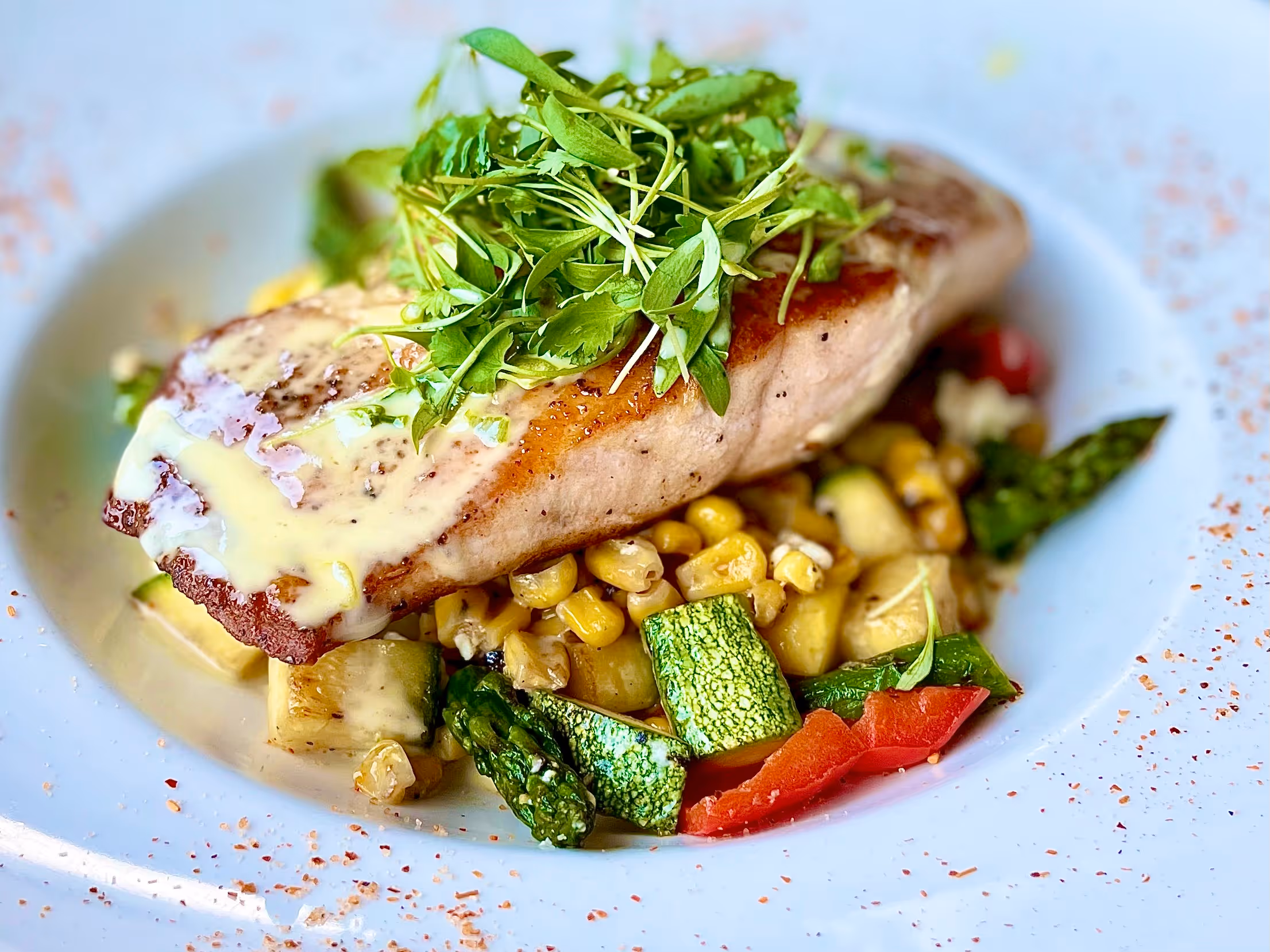 Serrano Garlic Salmon