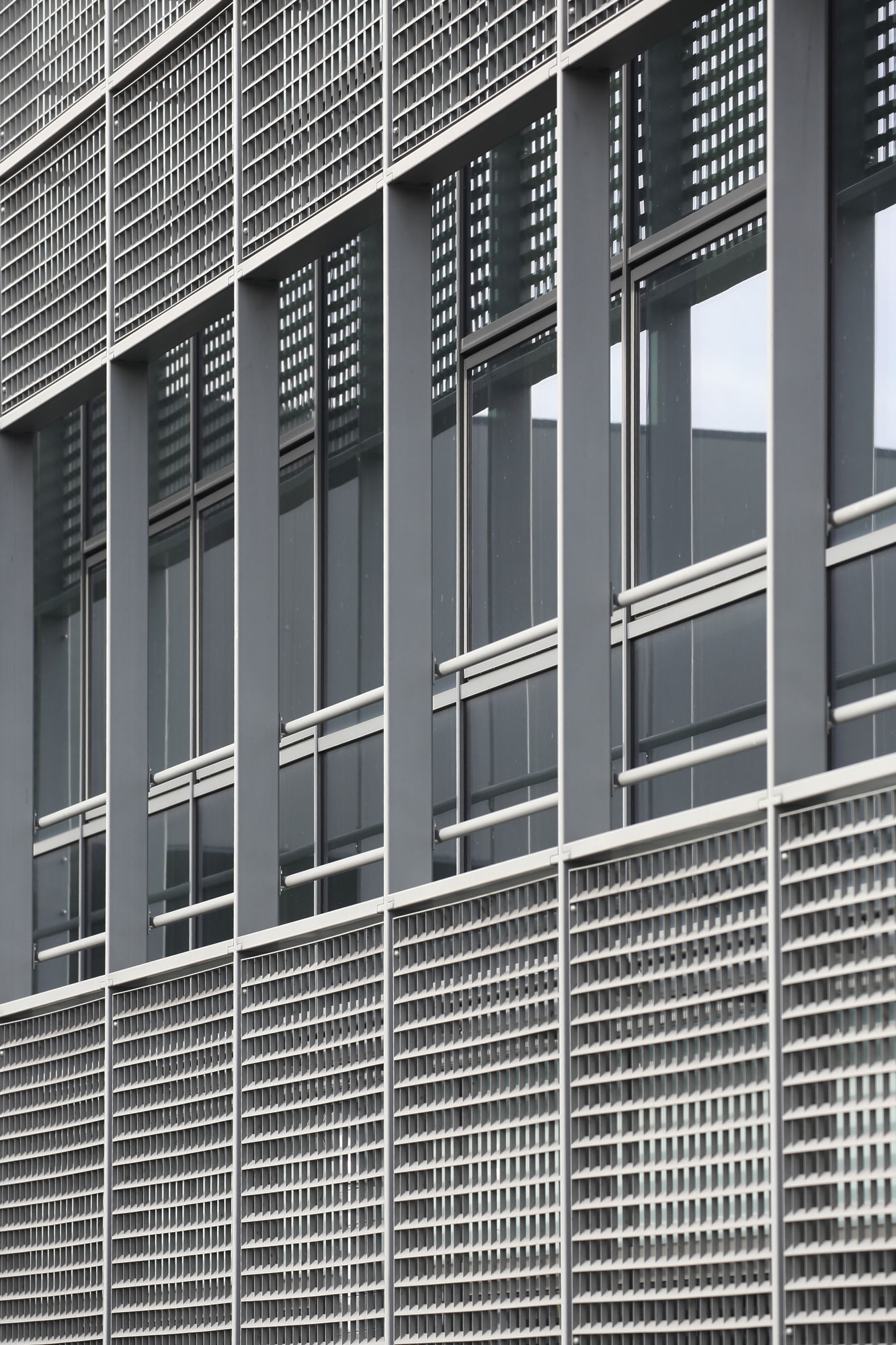 Project management in cantiere: silhouette di due ingegneri edili (uomo e donna con caschi) che discutono il lavoro di costruzione o la gestione del progetto in un edificio moderno.