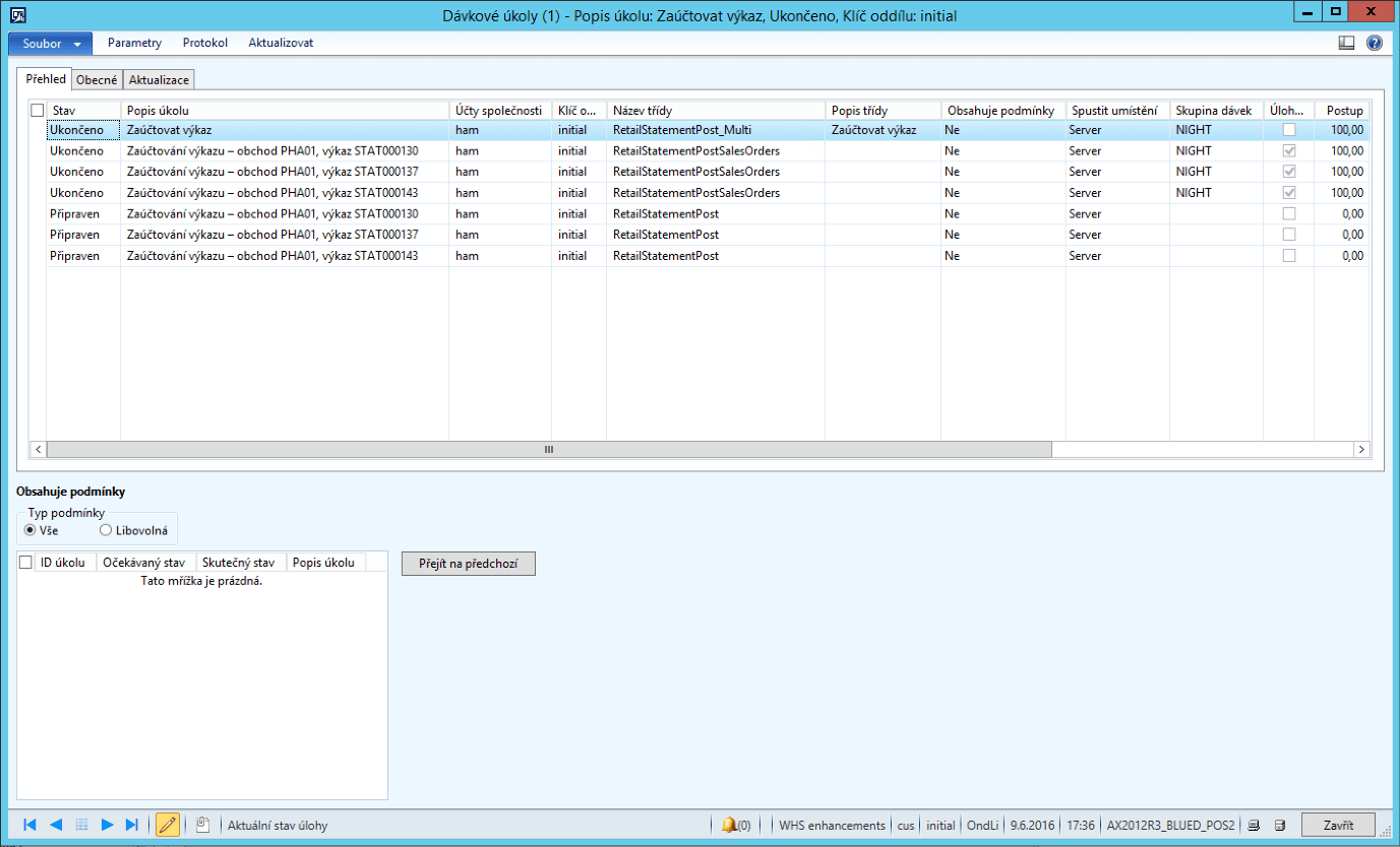 Batch tasks display in Dynamics AX 2012