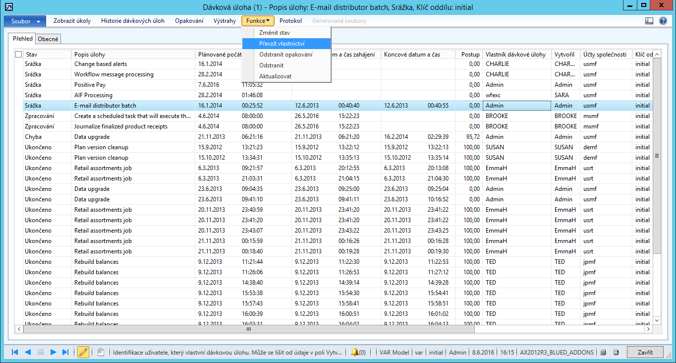 Batch jobs in Dynamics AX