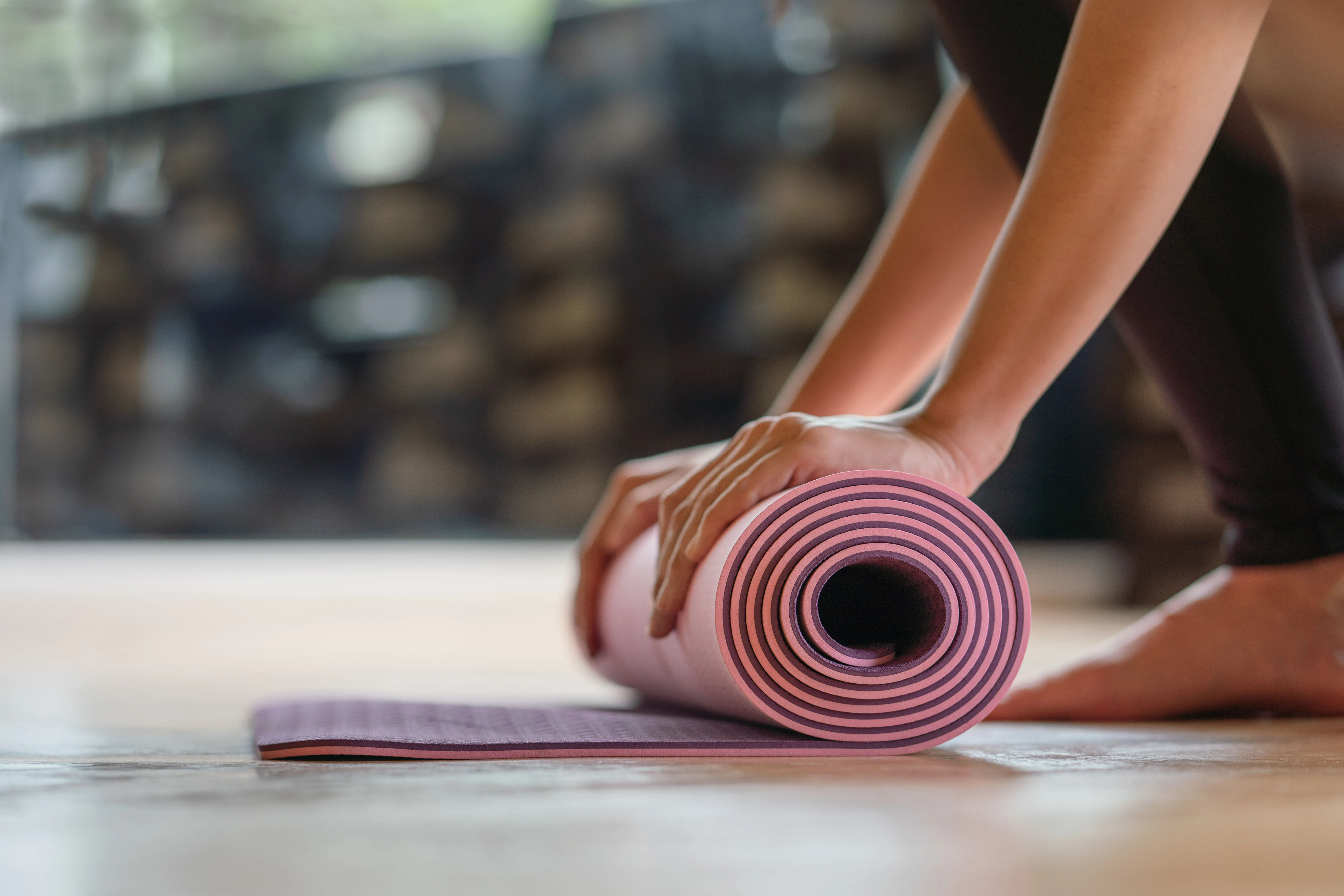 yoga matt stock image
