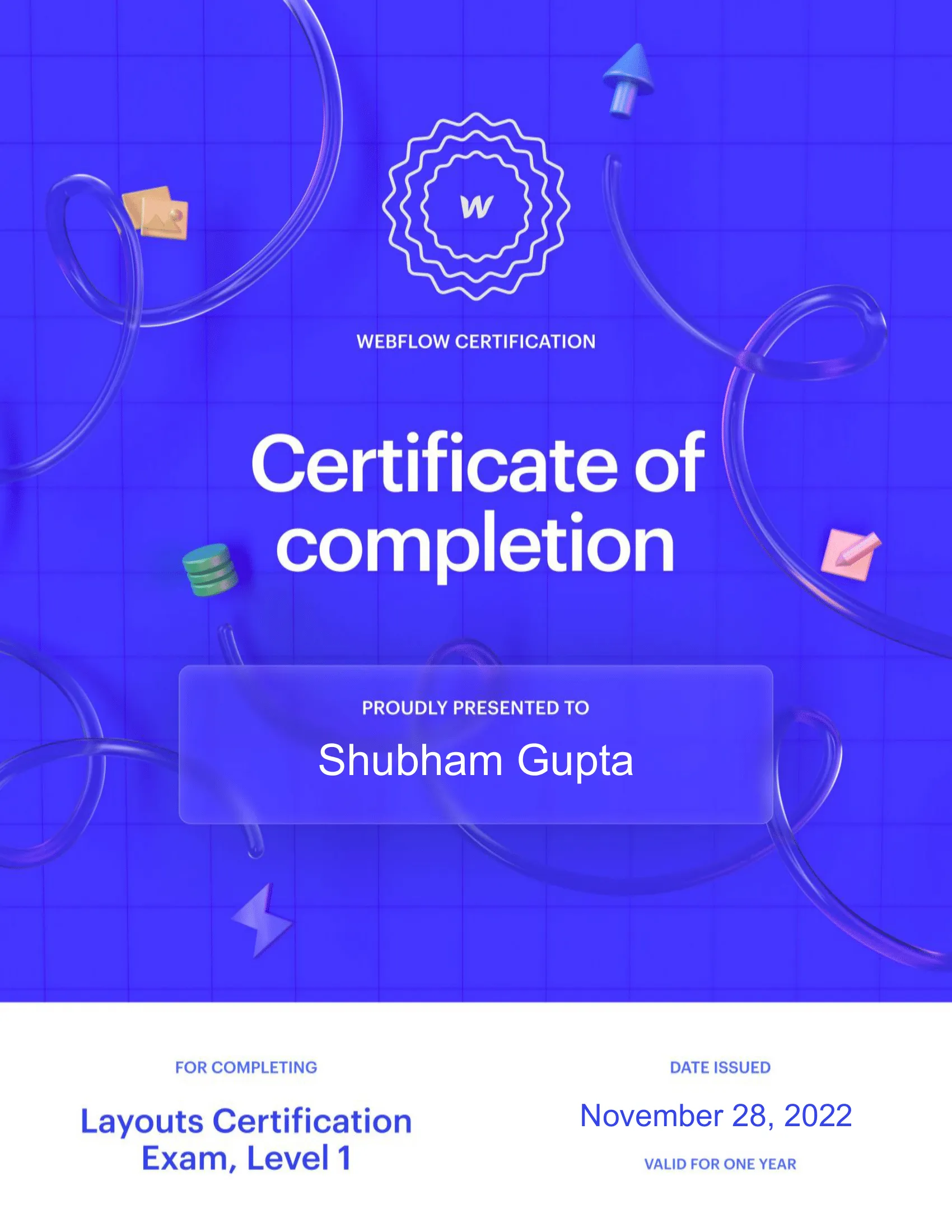 Webflow Layouts Certification Exam, Level 1