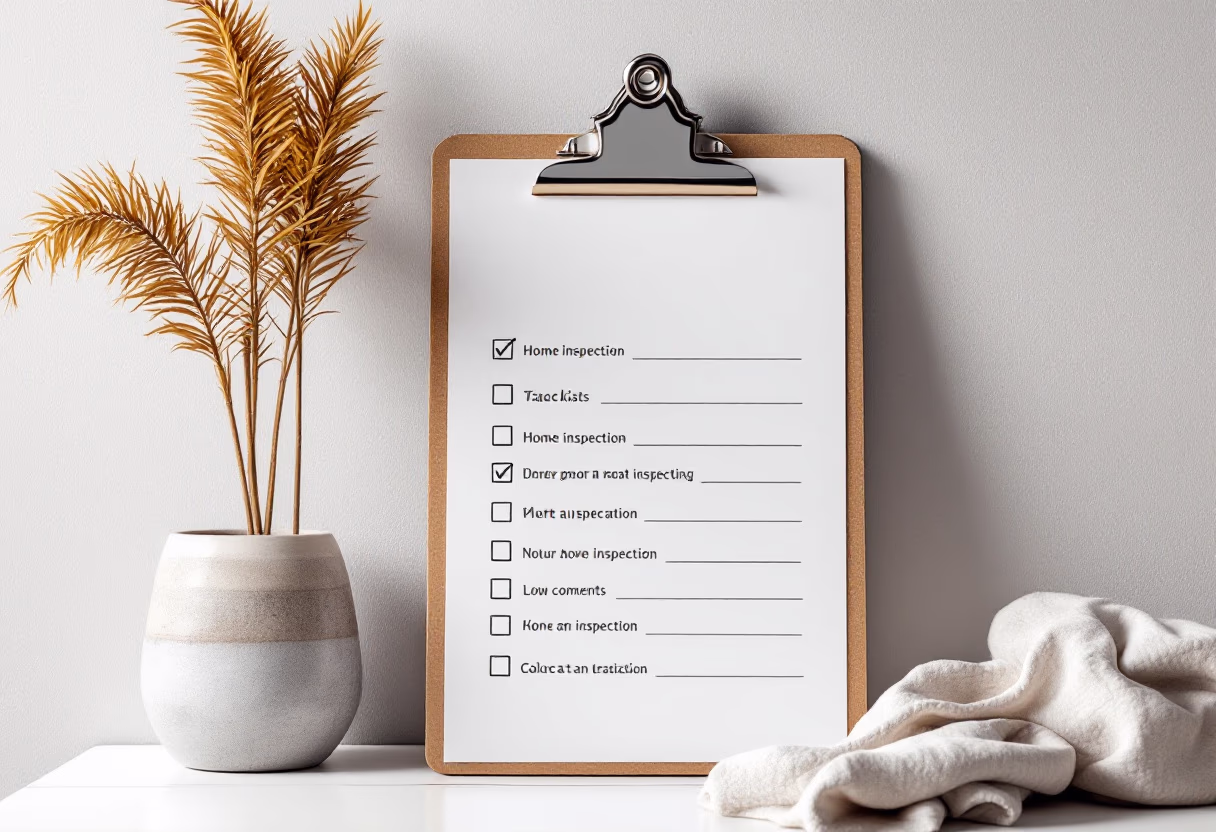 image of checklist form (for a home inspector)