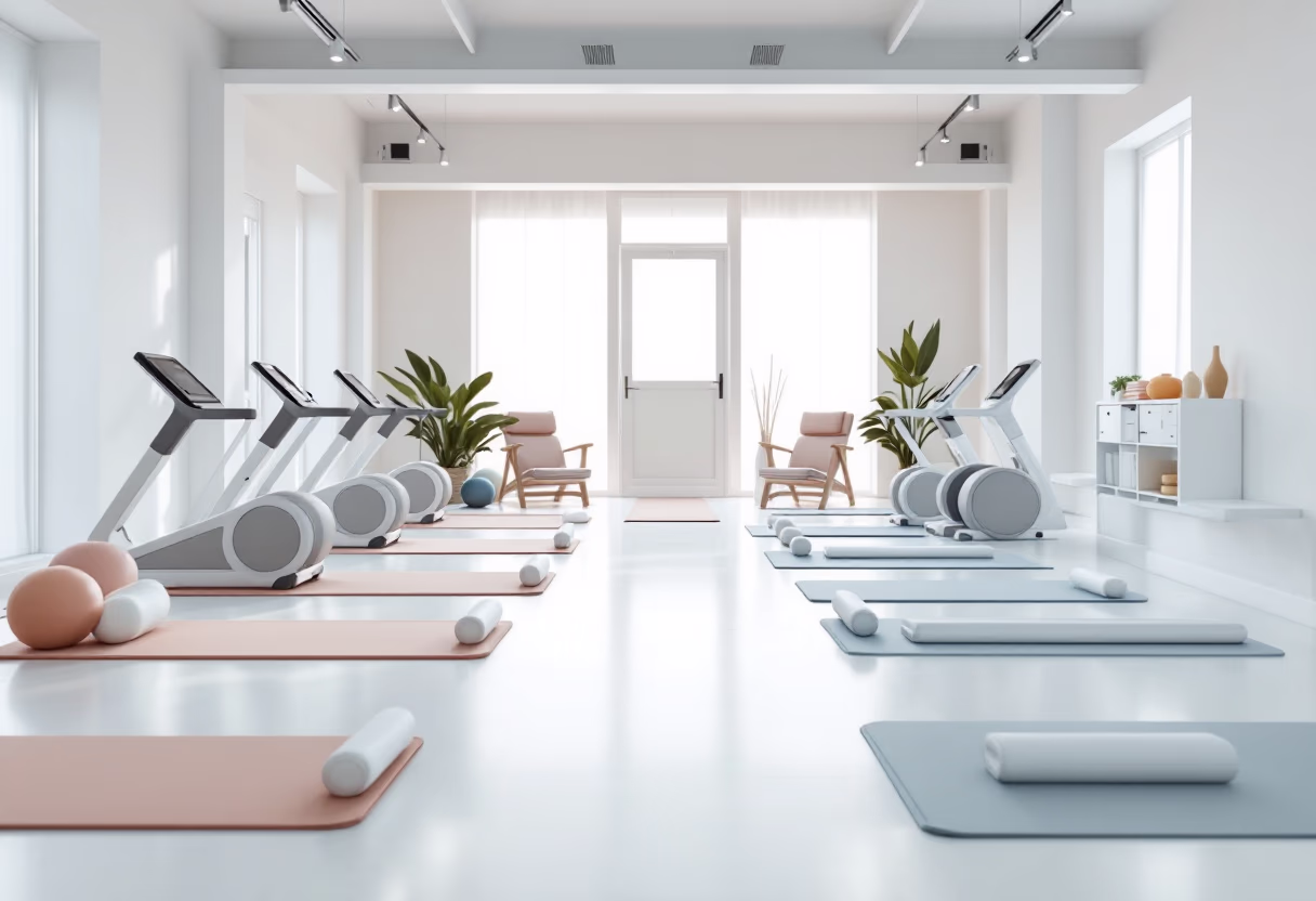 [background image] image of fitness setting (for a gym)