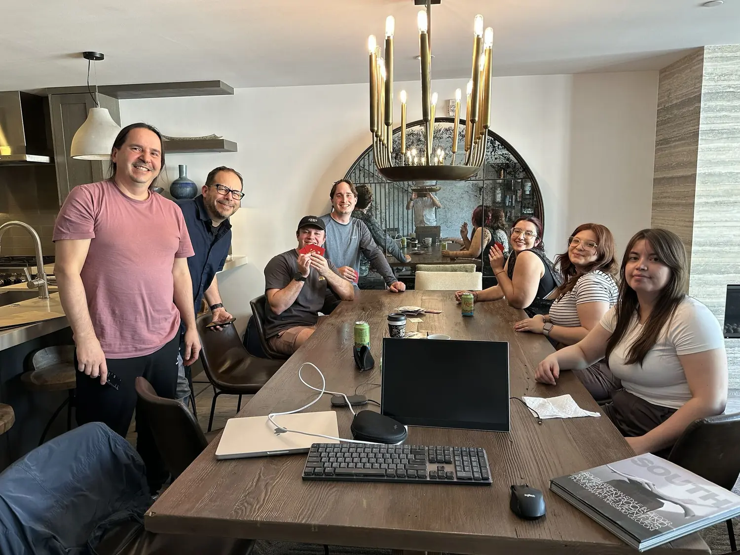 Teammates around a table during an in-person working session