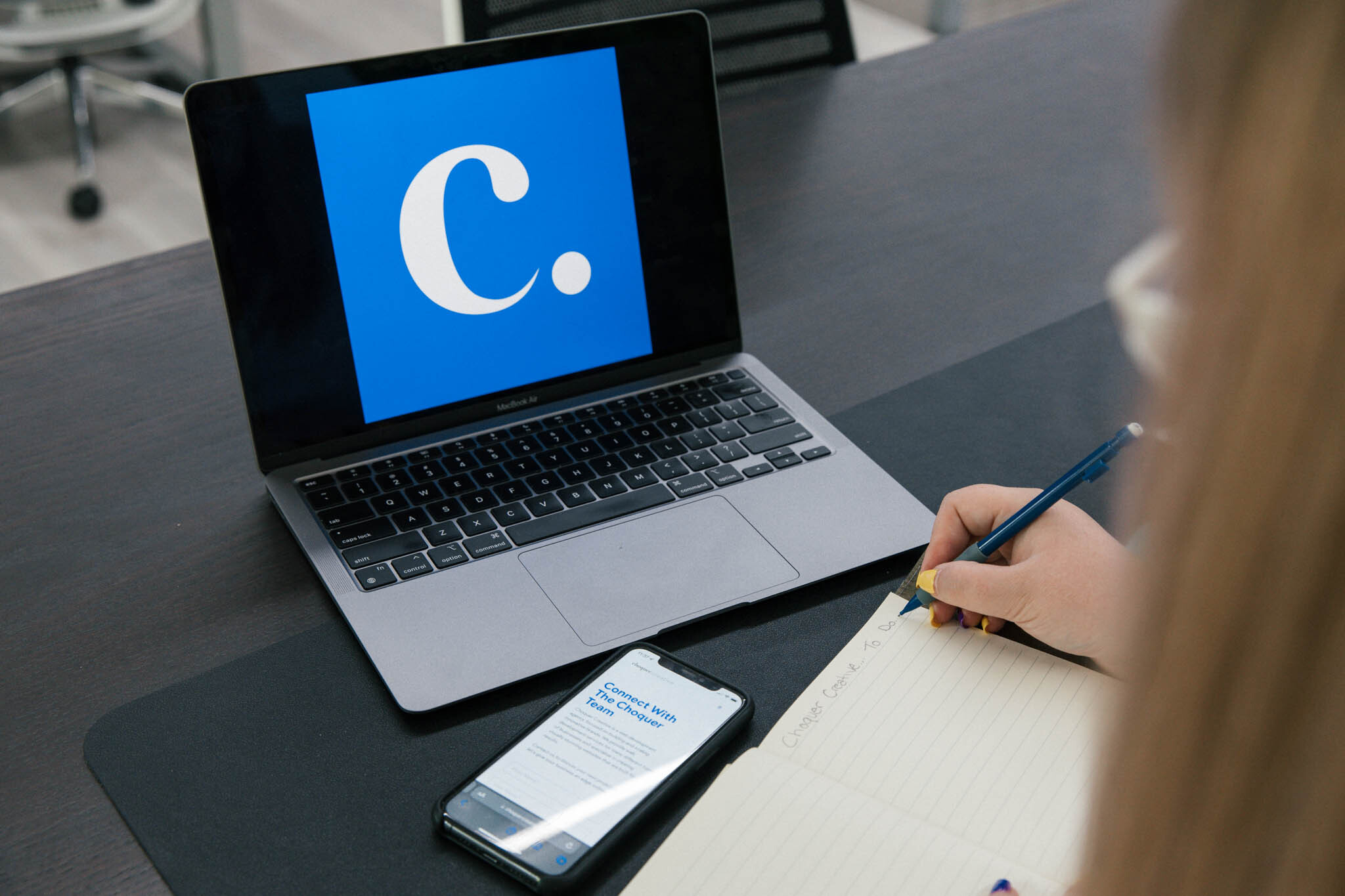 A laptop with the logo of an Webflow SEO Agency