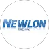 Logo of Newlon, Inc., featuring bold blue text on a circular white background.
