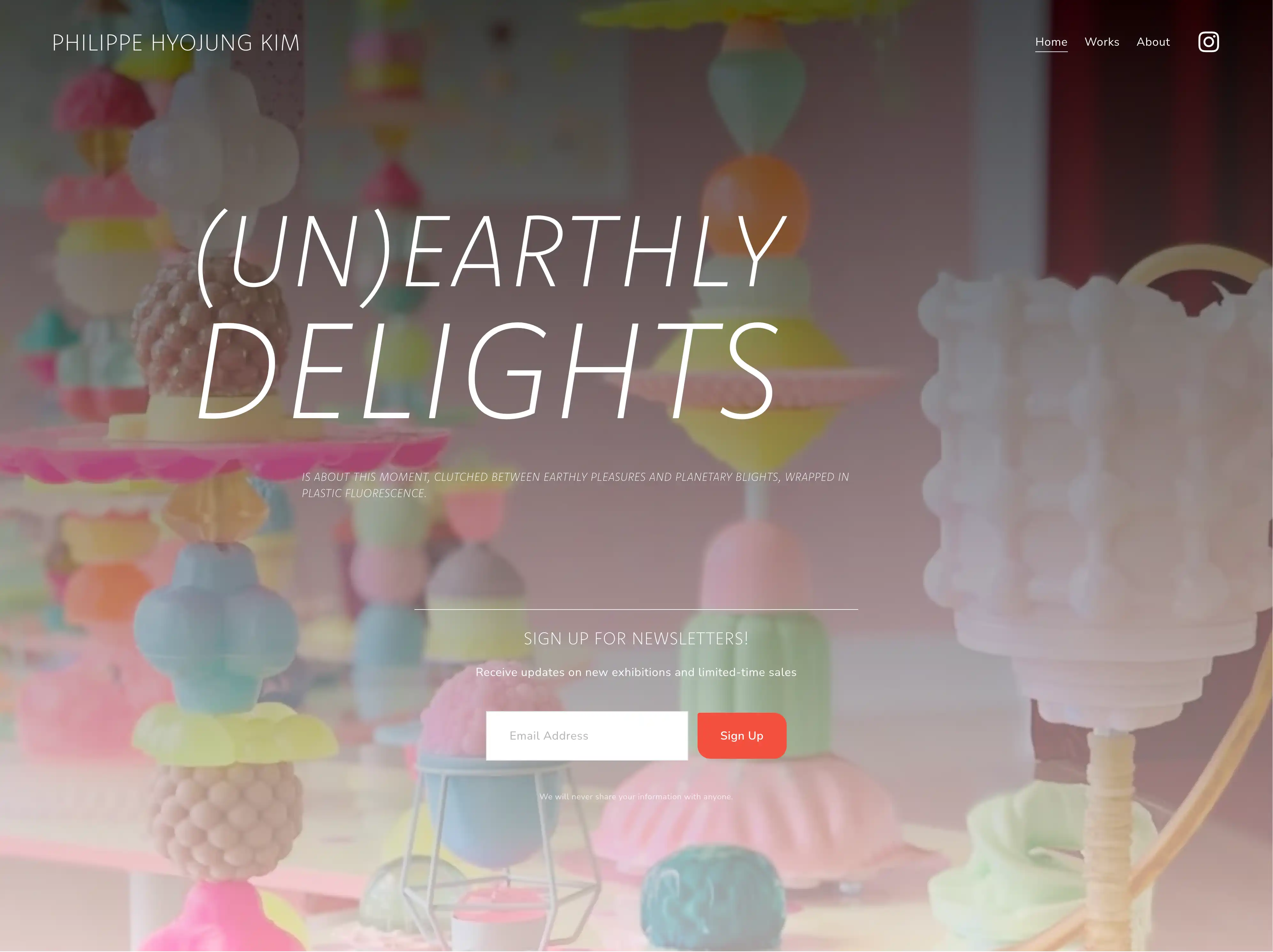 The home page for philippepirrip.com, newly designed with a modern, elegant aesthetic.