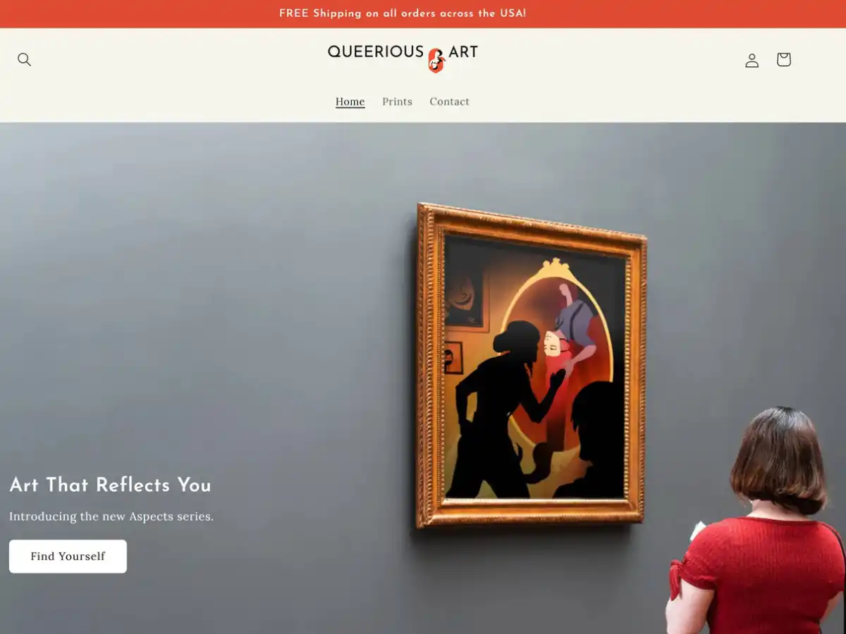 Thumbnail showcasing the portfolio and online storefront website for a local illustrator.
