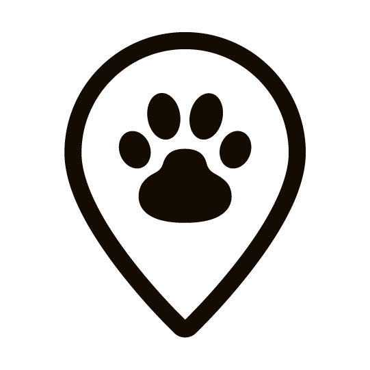 Location icon representing the address of DoGone Fun Resort