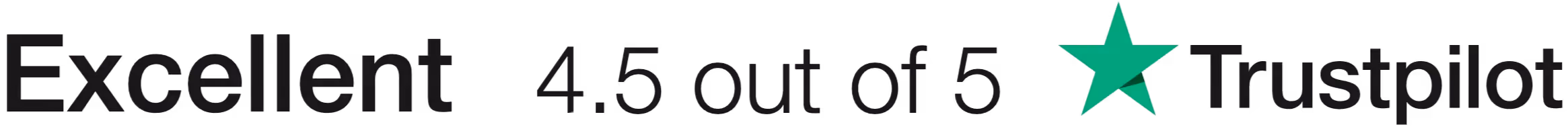 Trustpilot Excellent Rating 4.5/5
