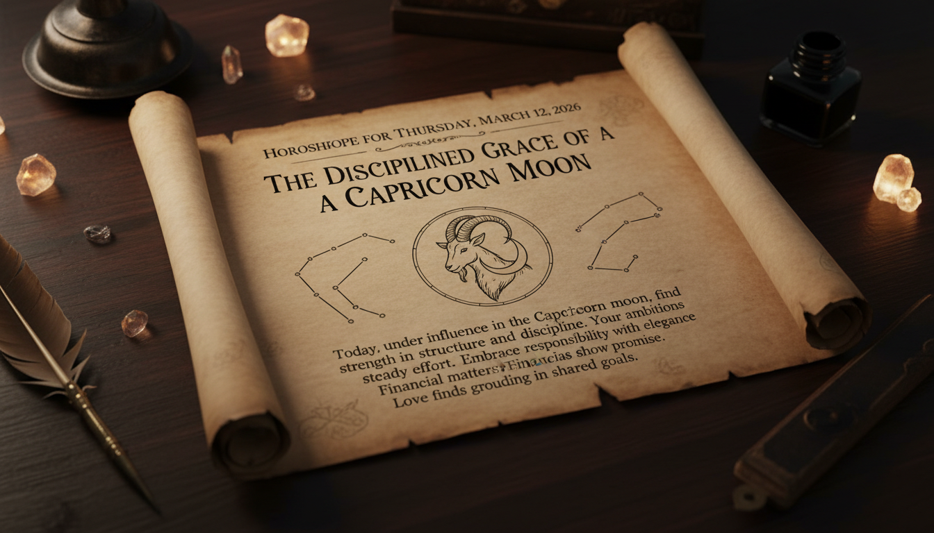 Horoscope for Thursday, March 12, 2026: The Disciplined Grace of a Capricorn Moon