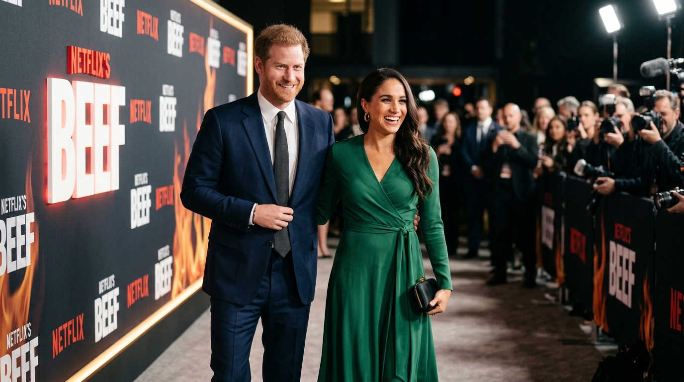 Meghan Markle and Prince Harry at Netflix's Beef Event: The Architecture of Distraction Dressing