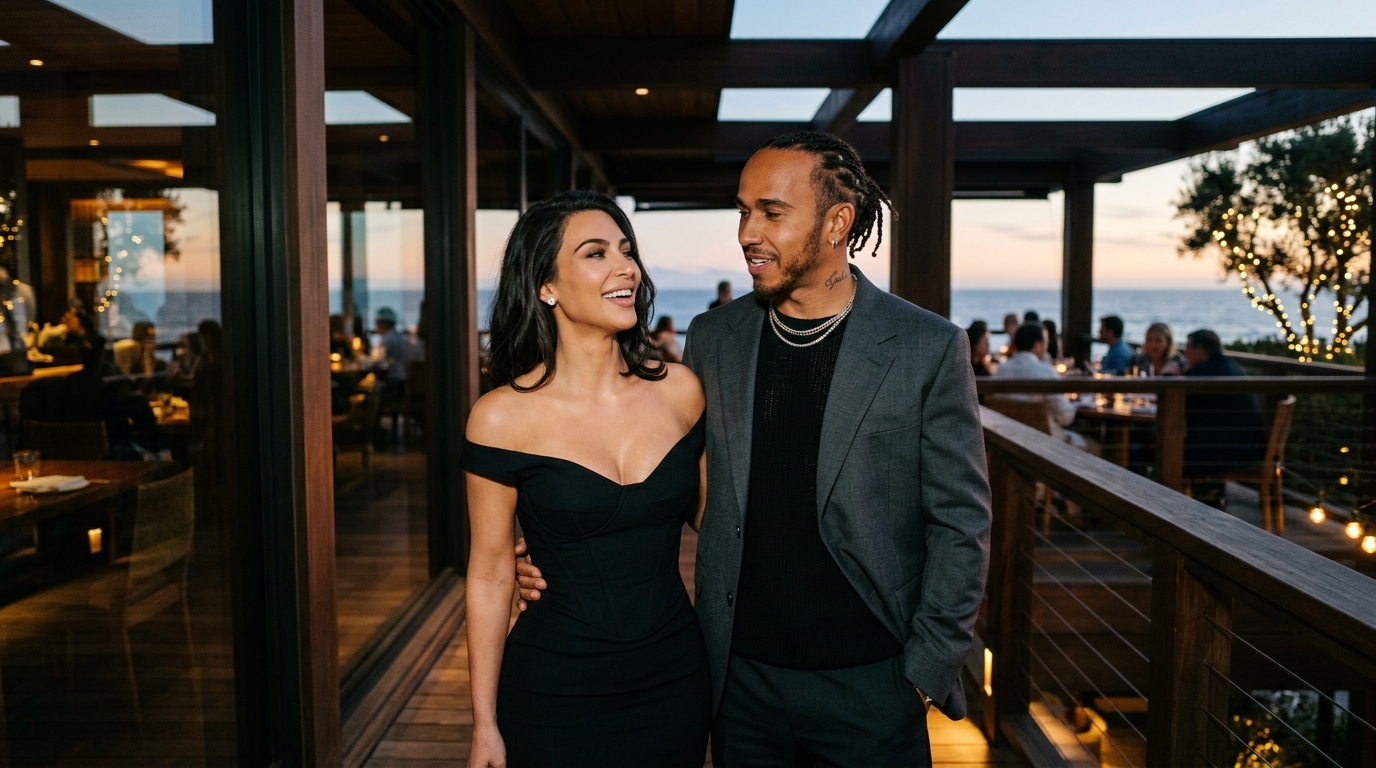 Kim Kardashian and Lewis Hamilton at Nobu Malibu: The Architecture of a Hard Launch
