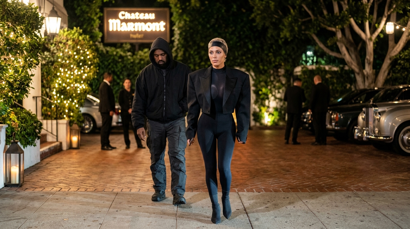Bianca Censori Shows Off Bold Look at Chateau Marmont Alongside Kanye West: The Architecture of Provocation