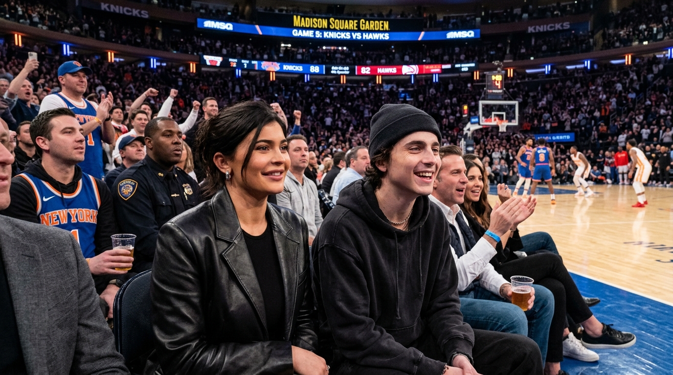 Kylie Jenner and Timothée Chalamet at Knicks Game 5: The Architecture of Courtside Glamour