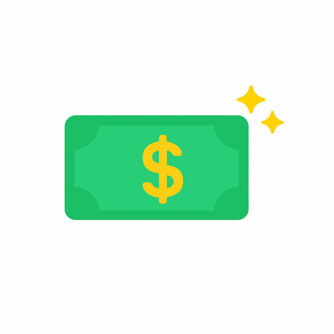 Green money icon symbolizing real estate loan proceeds