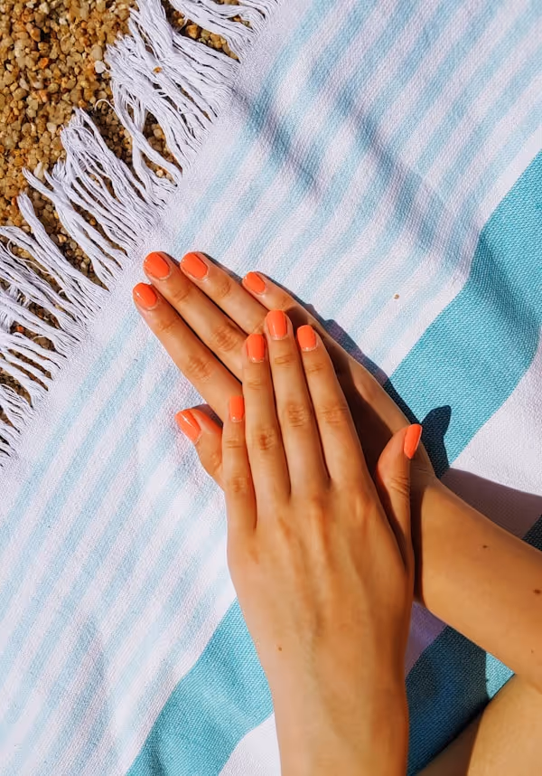 Nails on a beach