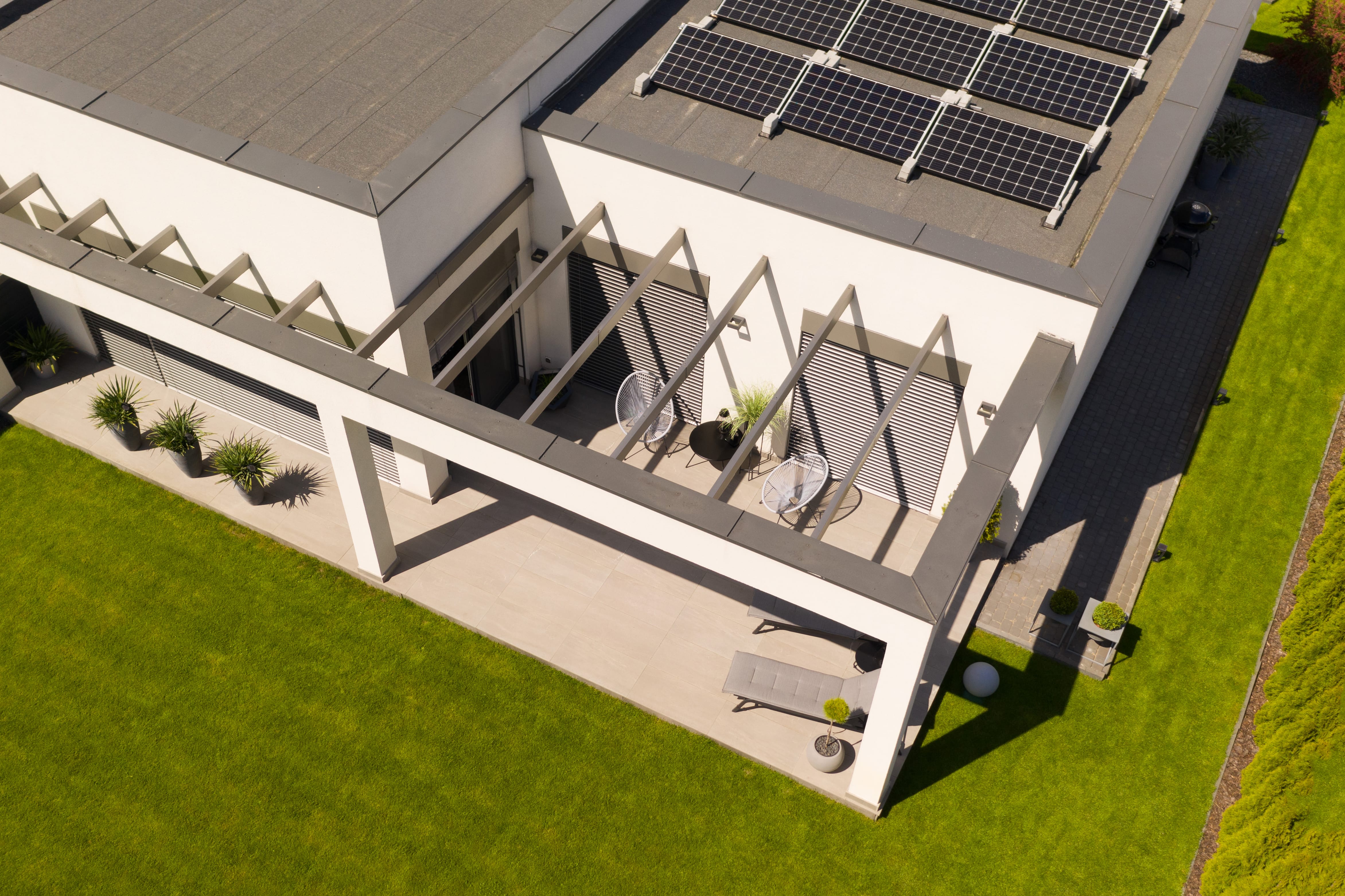 image of a technician installing solar panels